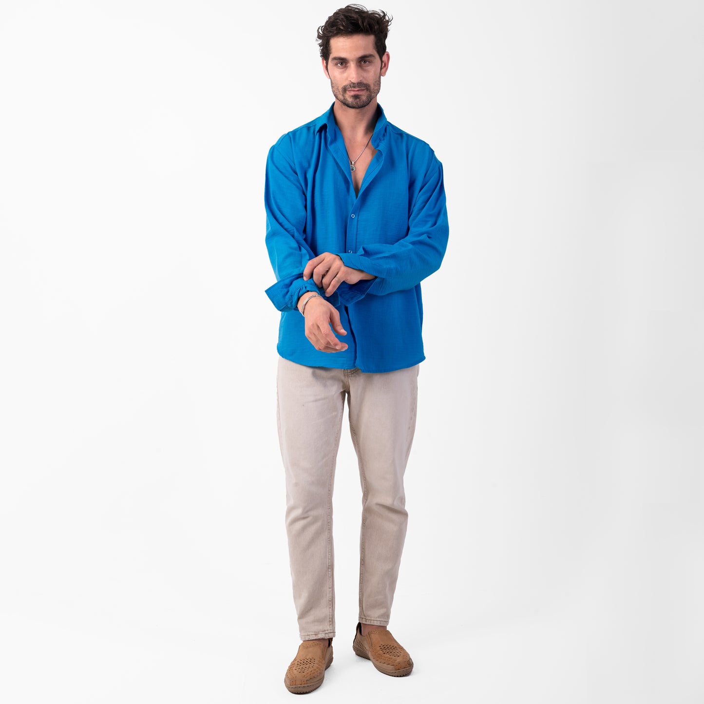 Men's Oversize Loose Linen Shirt