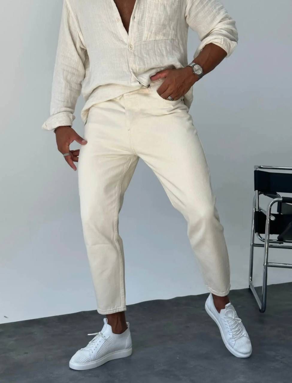 Men's Straight Comfy Denim Trousers