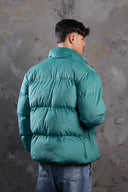 Men’s Mint Green Corduroy Puffer Jacket