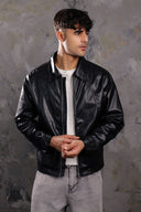 Men’s Black Leather Jacket Minimal & Modern
