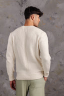 Men's Crew Neck Basic Pullover In White