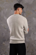 Men's Crew Neck Basic Pullover In Gray