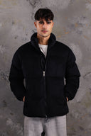 Men’s Black Corduroy Puffer Jacket