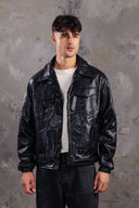 Men’s Leather Jacket In Black