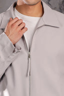 Men's Light Taupe Zip Jacket