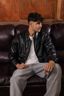 Men’s Black Leather Jacket Minimal & Modern