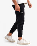 Men's Slimline Joggers Trousers In Black