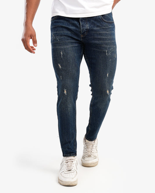 Men’s Slim Fit Denim Trousers In Blue