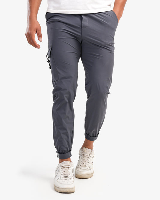 Men's Slimline Joggers Trousers In Gray