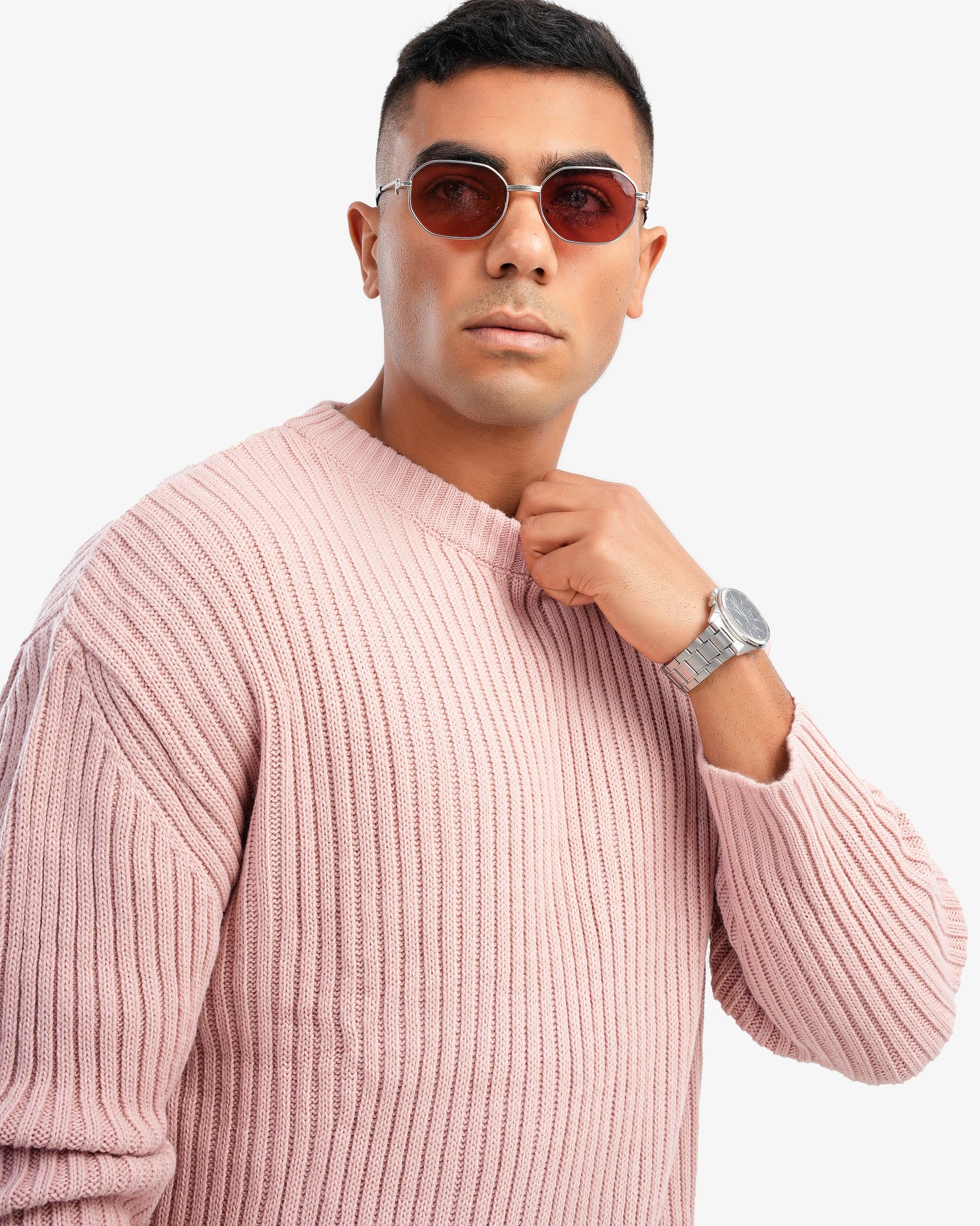 Men's Crew Neck Ripped Pullover In Simon