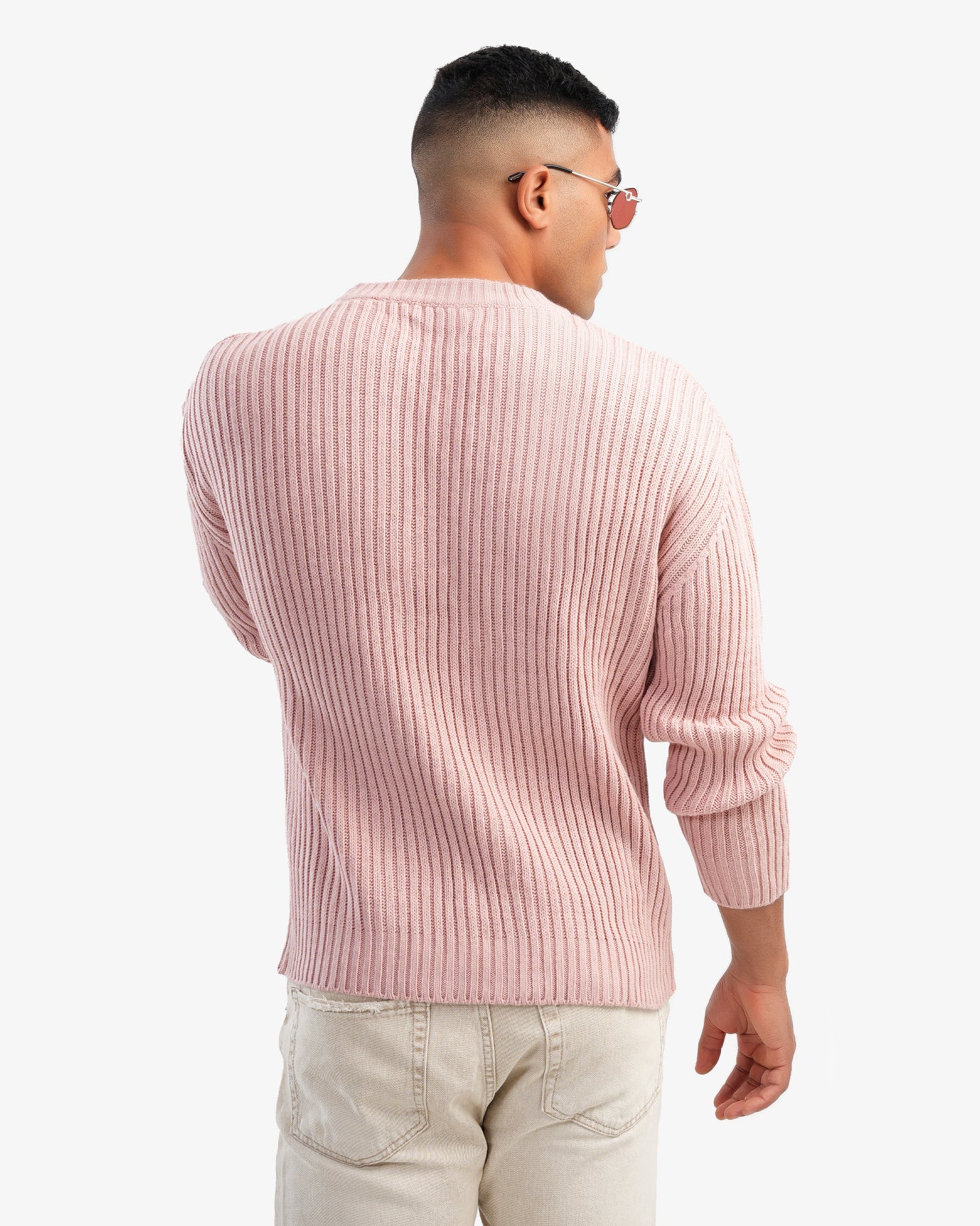 Men's Crew Neck Ripped Pullover In Simon