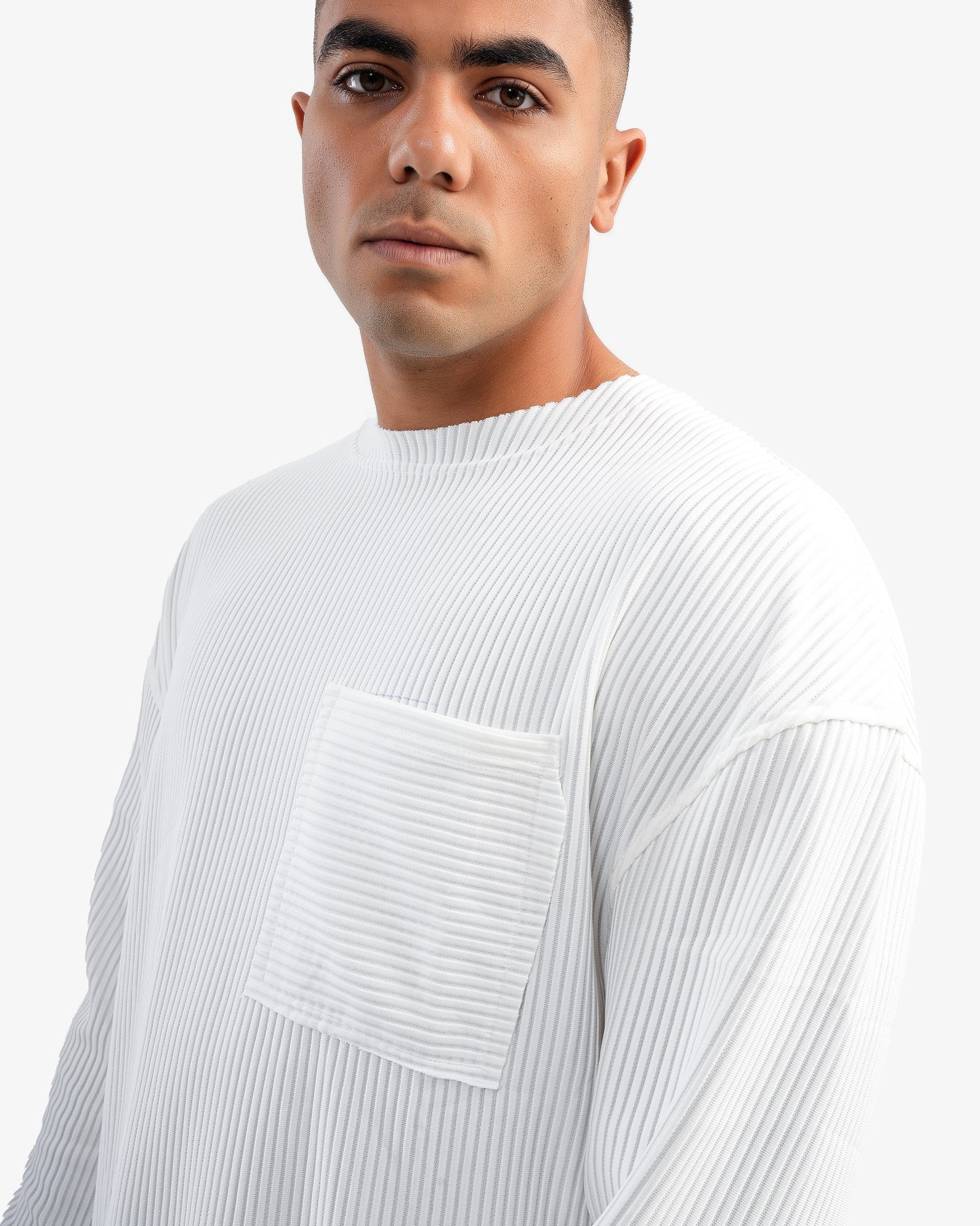 Men's Ripped Pullover In White