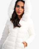 Women's Double Face Waterproof Puffer Coat In White