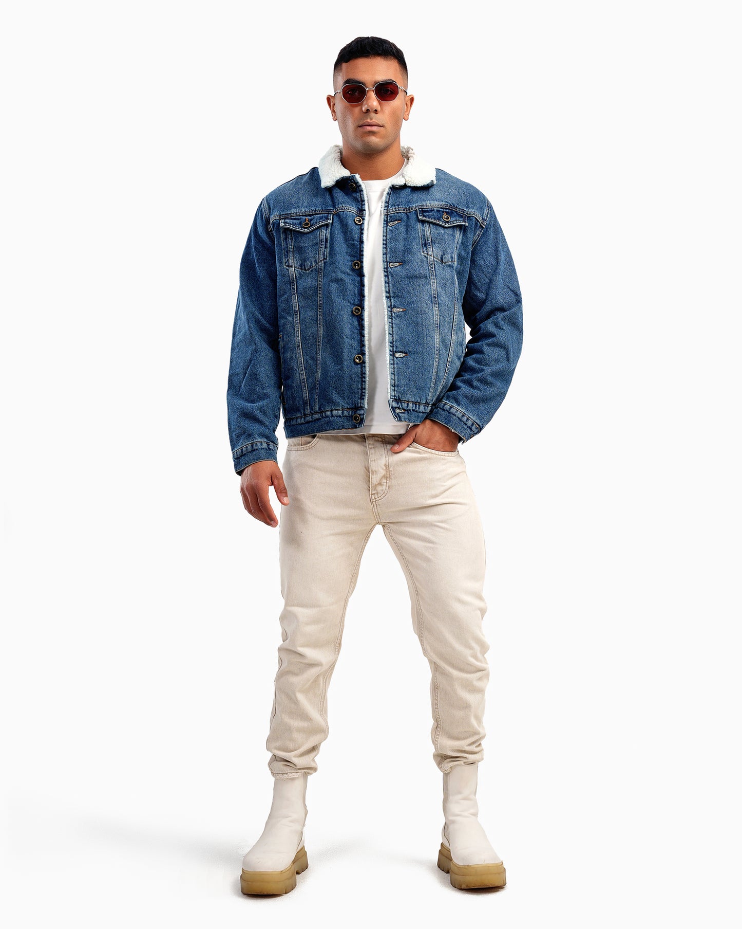 Men’s Denim Jacket With Shearling