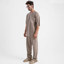 Men's Beige Casual Drawstring Trousers