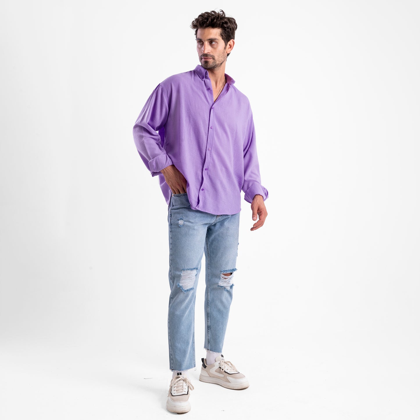 Men's Oversize Loose Linen Shirt