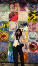 Women's Lambswool Jacket With Leather In Silver