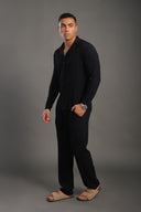 Men's Black Stripes Casual Set
