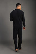 Men's Black Stripes Casual Set