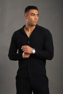 Men's Black Stripes Casual Set