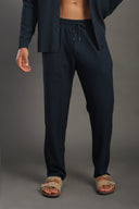 Men's Petrol Blue Stripes Casual Set