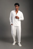 Men's White Mandarin  Set
