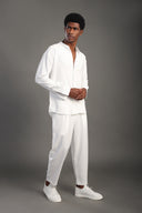 Men's White Mandarin  Set
