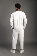 Men's White Mandarin  Set