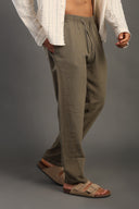 Men's Sage Green Regular Fit Trousers
