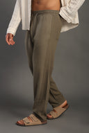Men's Sage Green Regular Fit Trousers