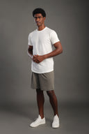 Men's White Round Neck T-shirt