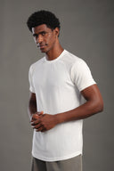 Men's White Round Neck T-shirt