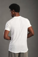 Men's White Round Neck T-shirt