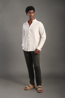 Men's Olive Green Regular Fit Trousers