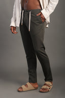 Men's Olive Green Regular Fit Trousers