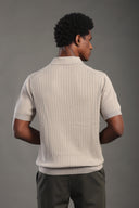 Men's Khaki Button Plain Polo T-shirt