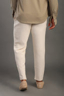 Men's Sand Beige Regular Fit Trousers
