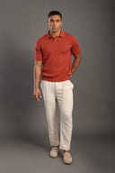 Men's Stone Button Plain Polo T-shirt