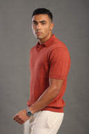 Men's Stone Button Plain Polo T-shirt