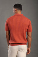 Men's Stone Button Plain Polo T-shirt