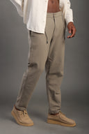 Men's Khaki Regular Fit Trousers