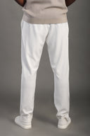 Men's White Regular Fit Trousers