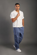 Men's Denim Regular Fit Elastic Waist Trousers