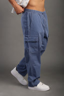 Men's Denim Regular Fit Elastic Waist Trousers