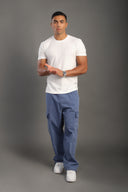 Men's White Round Neck T-shirt