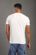 Men's White Round Neck T-shirt
