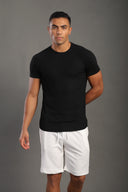 Men's Black Round Neck T-shirt