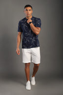 Men's Navyblue Printed T-shirt