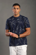 Men's Navyblue Printed T-shirt