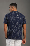 Men's Navyblue Printed T-shirt